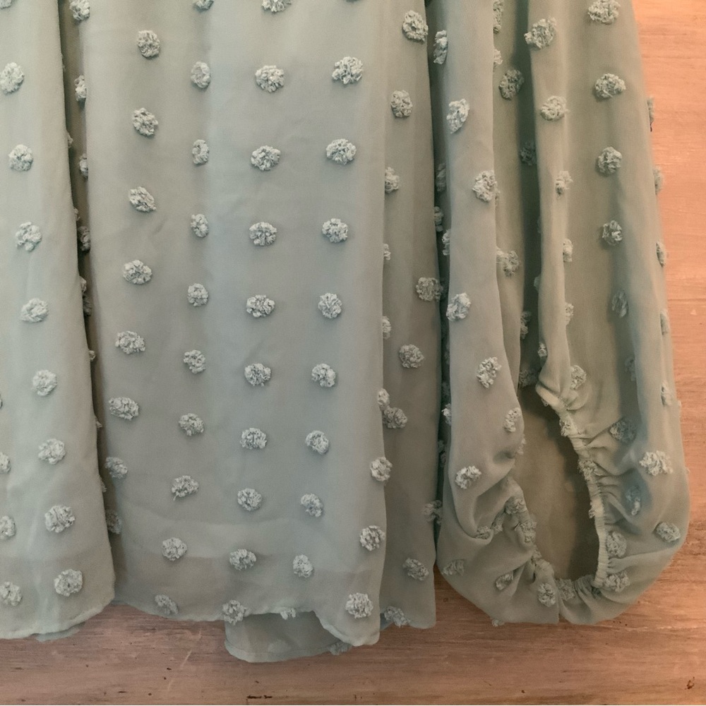 Cato‎ Est. 1946 Seafoam Green Swiss Dot Blouse 22/24 Good Condition - Picture 4 of 8